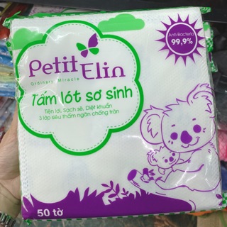 Tấm lót phân su sơ sinh Petit Elin 50 tờ
