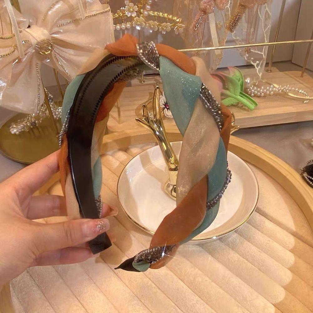 Qqmall Băng Đô Bện Organza Làm Quà Tặng Rửa Mặt Ngọt Ngào Thời Trang Mùa Hè