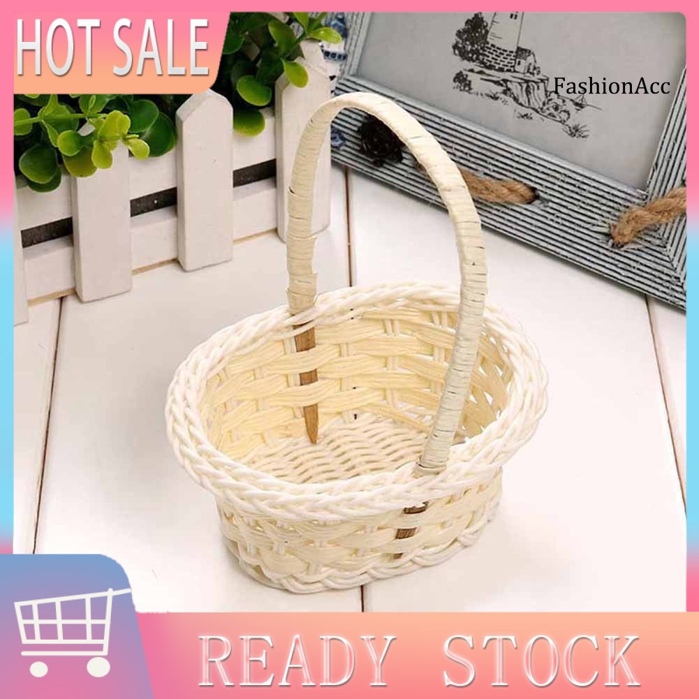 Giỏ đựng củ quả picnic thiết kế dễ thương đan sợi nhựa