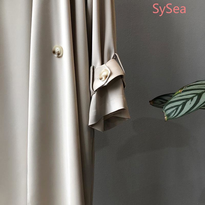 Áo Khoác Dáng Dài Màu Trơn Thời Trang Mùa Thu Hàn Quốc Cho Nữ Có Size Lớn