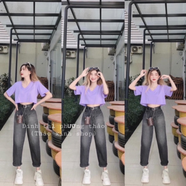 ÁO CROPTOP CỔ TIM V