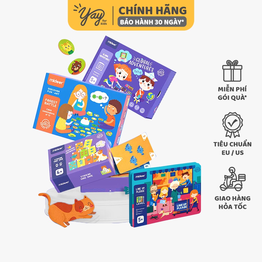 [04 MẪU GAME ĐỐI KHÁNG] Bộ Trò Chơi Boardgame Toán Học Mini cho trẻ 4+ - MIDEER