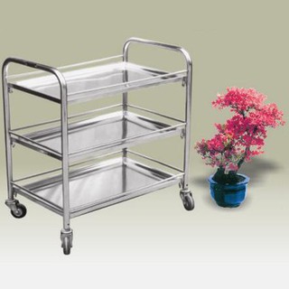 Xe đẩy inox 3 tầng