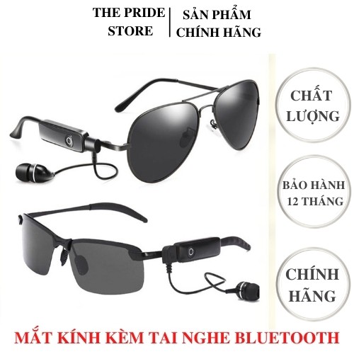 Mắt Kính Thông Minh Kiêm Tai Nghe Bluetooth Bass Siêu đỉnh Thiết kế Chất Liệu Polarized Chống Tia Cực Tím