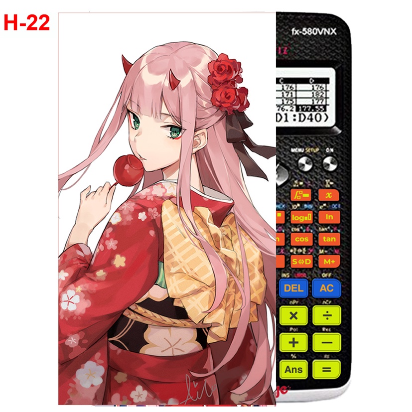 Decal Máy tính CASIO fx570, fx580 ....anime Darling in the FranXX - Chiến Trận Người Máy - DarliFra - DariFura