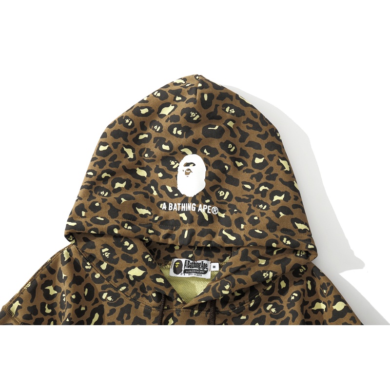 Bape Thời Trang In Áo Hoodie Cotton Unisex