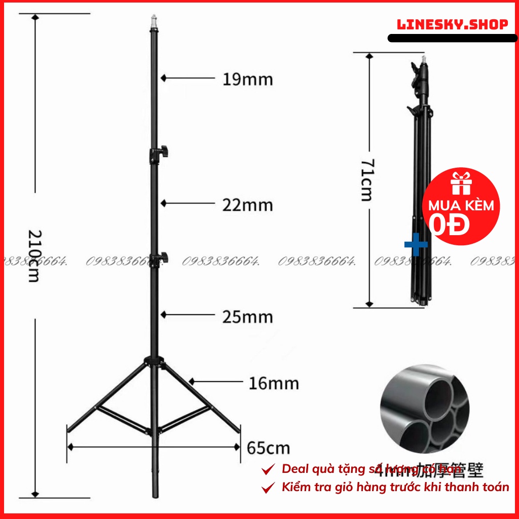 Chân Đèn livestream, Studio, Chân Đèn Flash Cho Chụp Ảnh, Quay Phim,làm video
