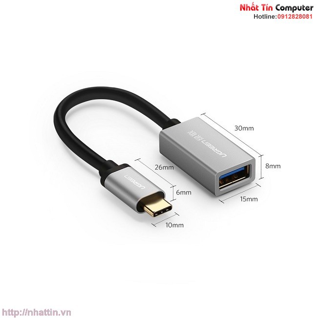 Cáp OTG USB Type-C chính hãng Ugreen 30646 cao cấp | WebRaoVat - webraovat.net.vn