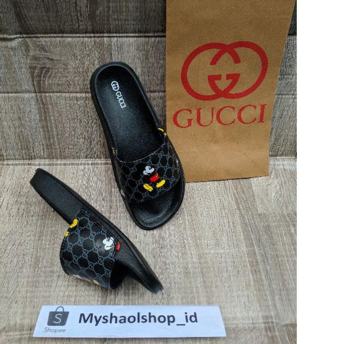 GUCCI Disney Dép Xỏ Ngón Size 36-43 In Hình Chuột Mickey Thời Trang Unisex Cá Tính