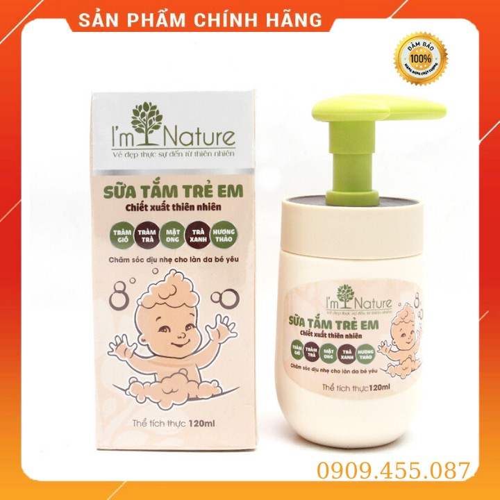 Sữa tắm gội trẻ em I’M NATURE 120ML Trị rôm sảy