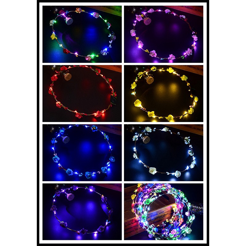 Vòng Hoa Đội Đầu Có Đèn Led Phát Sáng Độc Đáo | BigBuy360 - bigbuy360.vn