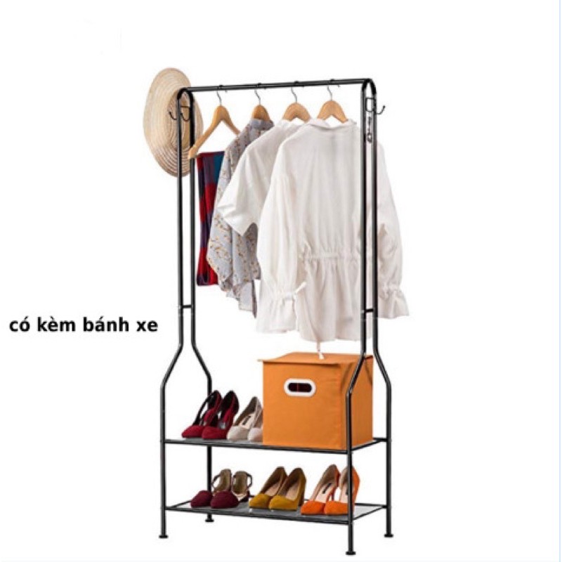 GIÁ TREO QUẦN ÁO 💥 KỆ Móc Quần Áo, Để Giày, Treo Mũ, Túi ( 3 in 1) MẪU MỚI - Đẹp, tiện lợi