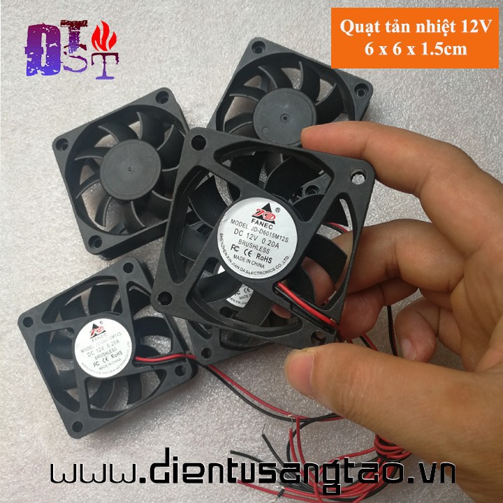 Quạt tản nhiệt 12V 5x5x2cm - 1 chiếc ✅ [RẺ NHẤT VIỆT NAM ]