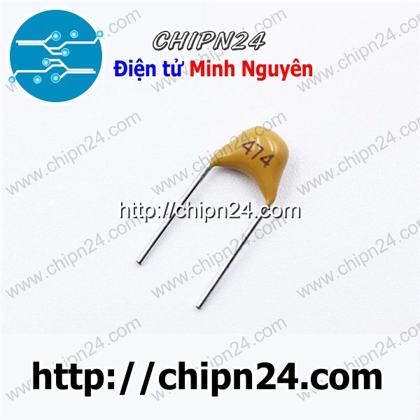 [25 CON] (KG2) Tụ Tantalum Cắm 474p 50V DIP (474 470nF 0.47uF)