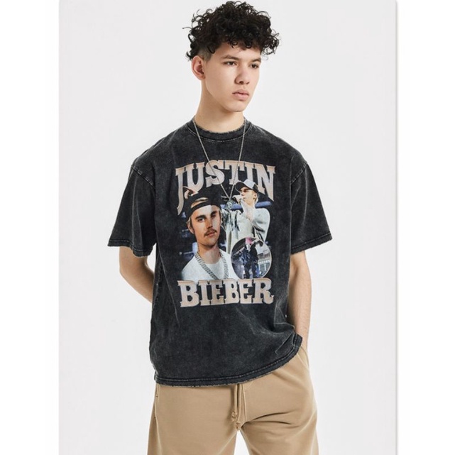 Áo thun oversize JUSTIN BIEBER WASH - Áo phông form rộng unisex nam nữ