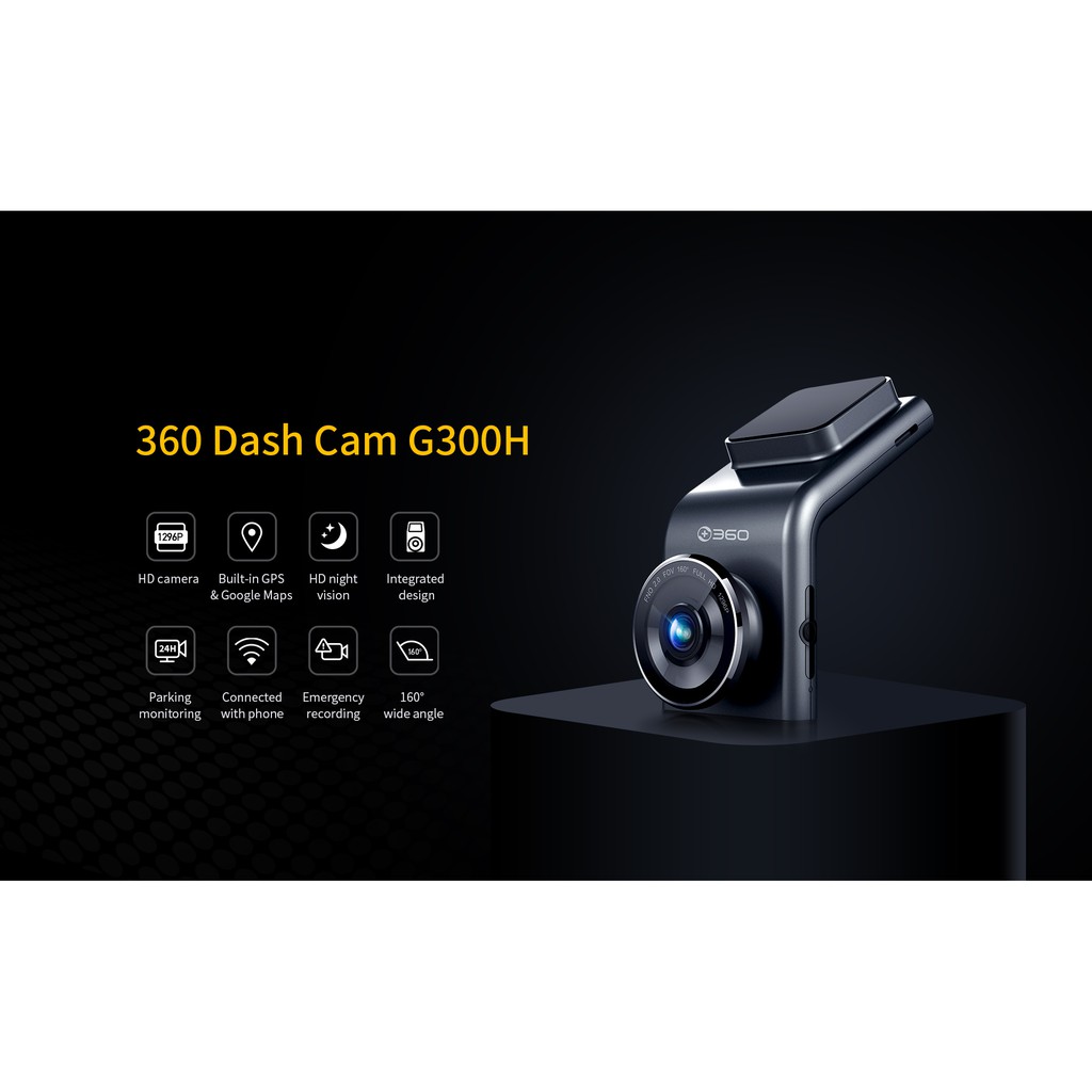 [Mã SKAMA07 giảm 8% đơn 250k][Bản Quốc Tế] Camera hành trình Qihoo 360 G300H Dash Cam | BigBuy360 - bigbuy360.vn