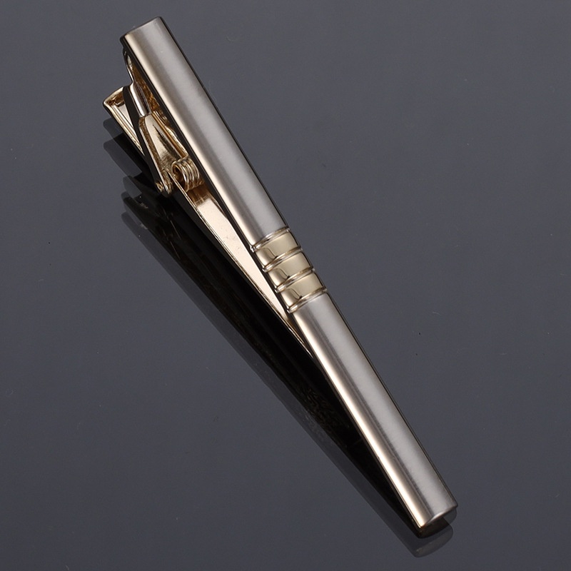 Kẹp Cà Vạt Thiết Kế Đơn Giản Màu Vàng/Bạc 28 Kiểu Độc Đáo Cho Nam