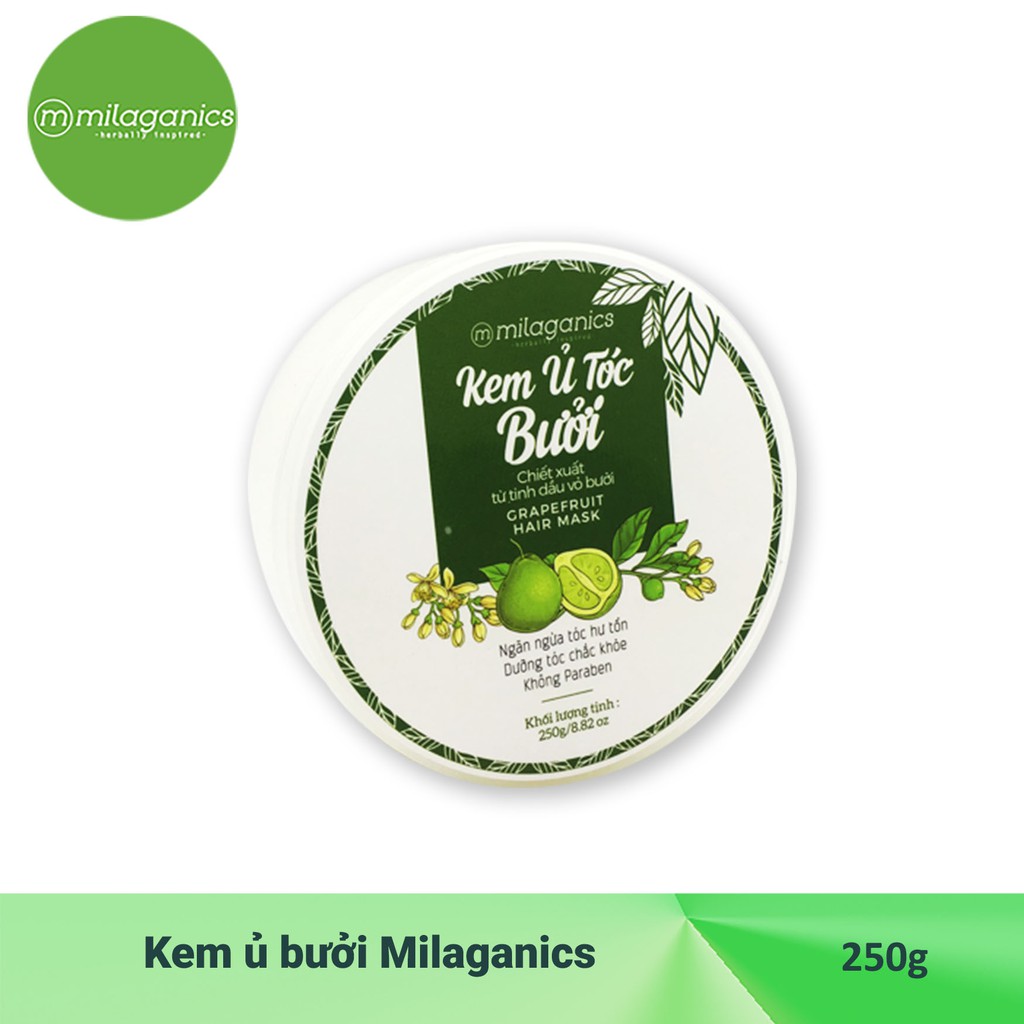 Kem Ủ Tóc Bưởi Milaganics 250g