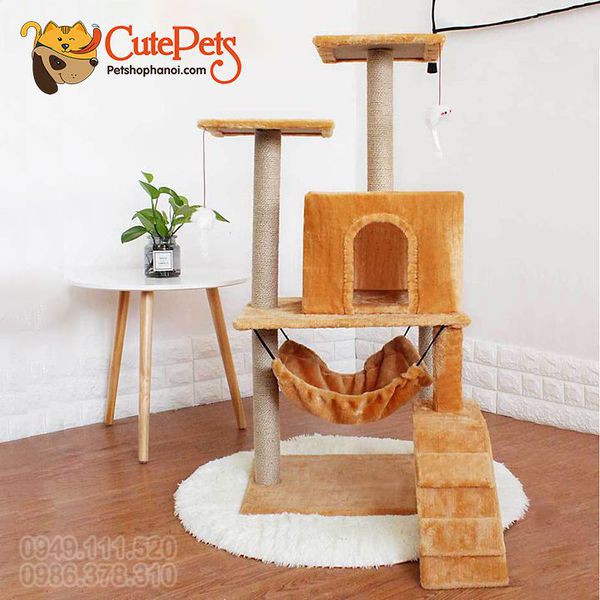Nhà cây Cat tree cho mèo - Trụ cào móng mèo - CutePets