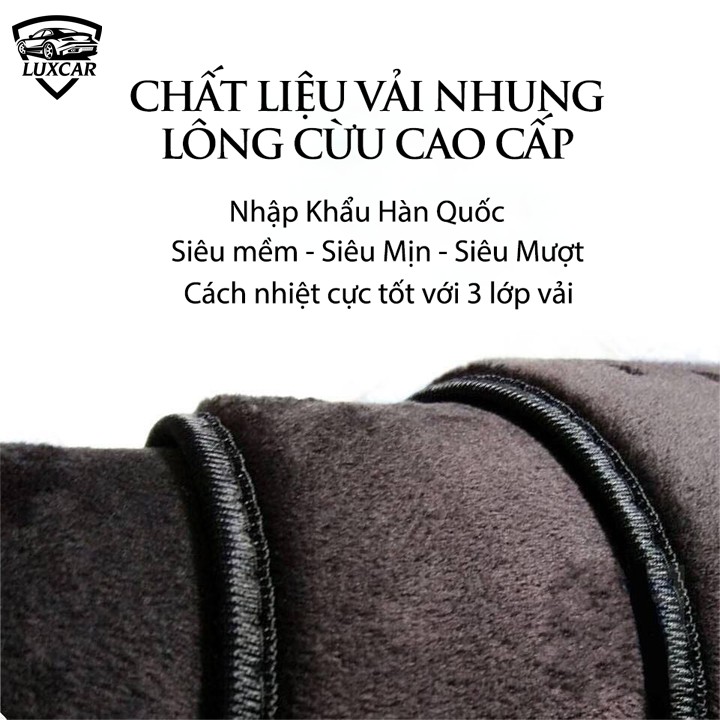 Thảm Taplo Nhung Lông Cừu RANGER ( XLT, XLS, WILDTRAK ) - Đế Cao Su Chống Trượt LUXCAR