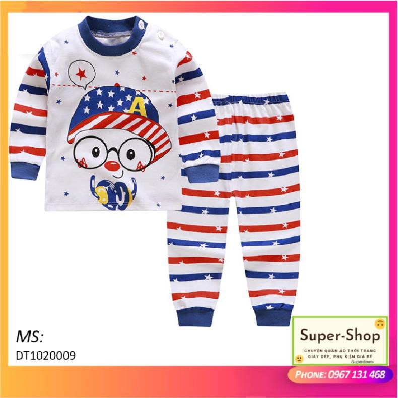 [XẢ HÀNG] Bộ quần áo bé trai thu đông -Super-Shop- Hàng cotton siêu đẹp, siêu cute