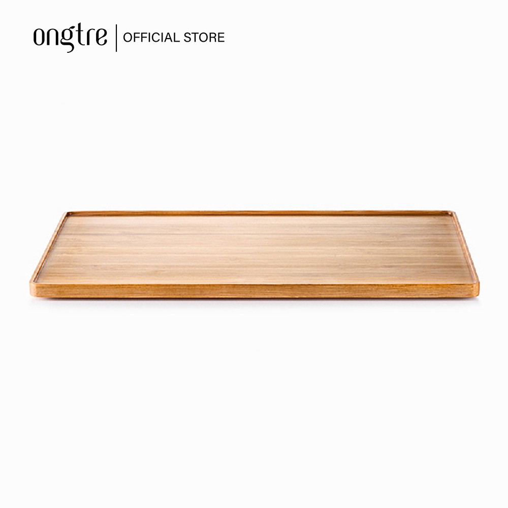 Khay tre tròn, vuông, chữ nhật decor ONGTRE hình chữ nhật đựng đồ ăn, uống trà
