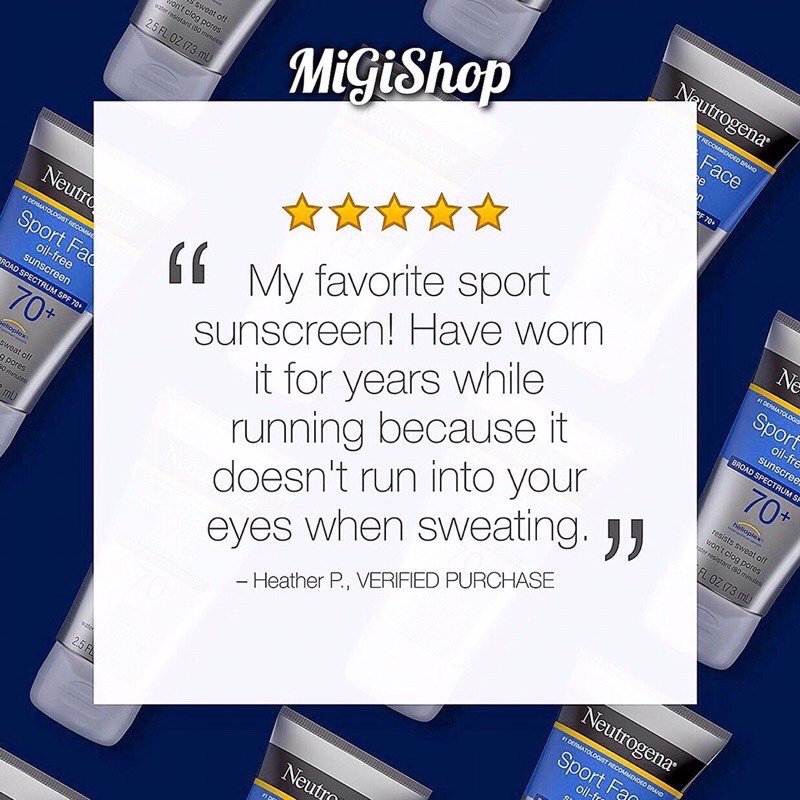 Kem Chống Nắng Thể Thao Neutrogena Sport Face Oil Free Sunscreen SPF70+ 73ml