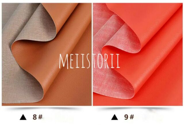 Combo 12 màu vải giả da simili làm đồ handmade 20x30cm