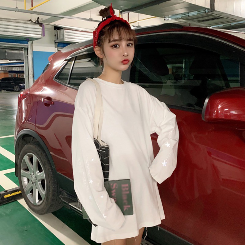 Áo thun tay dài dáng rộng thời trang cá tính