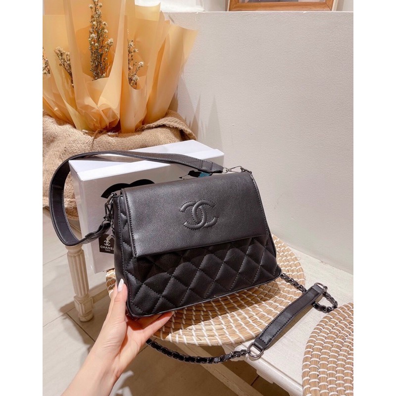 Túi chsnel full đen size 22