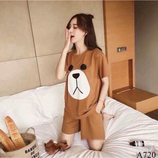 Bộ Thun Quần Ngắn Nữ Mặc nhà
