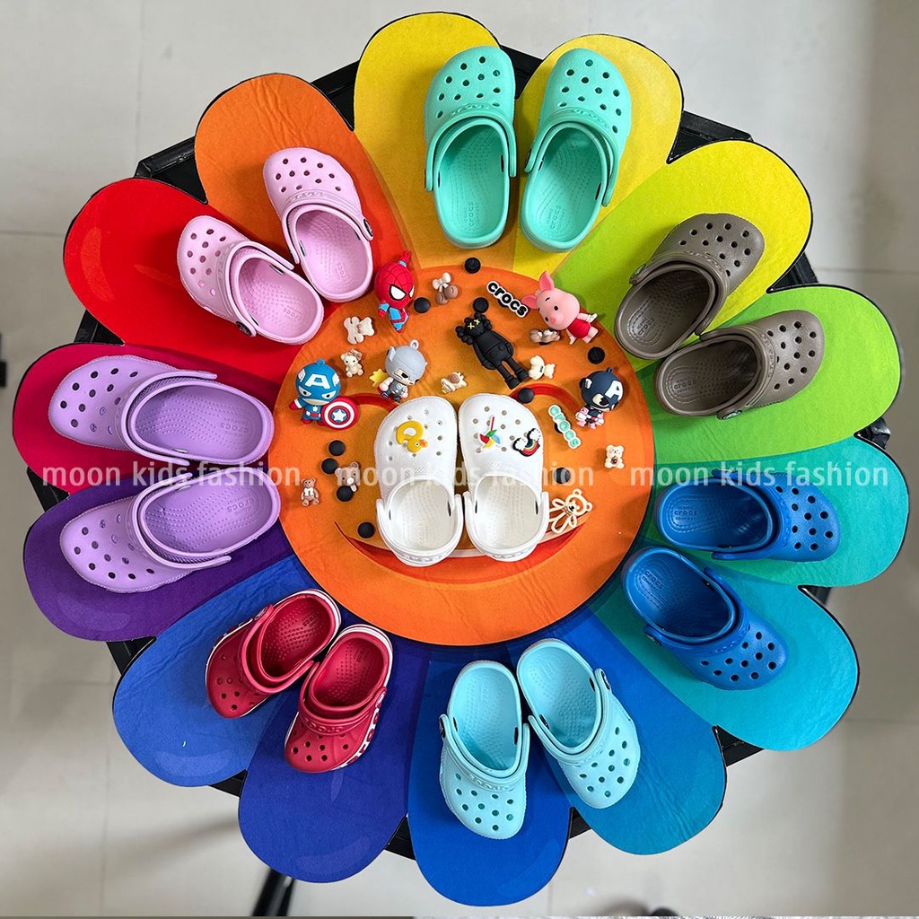 Dép sục c.rocs cho bé, sục trẻ em chính hãng đủ màu - Moon kids fashion