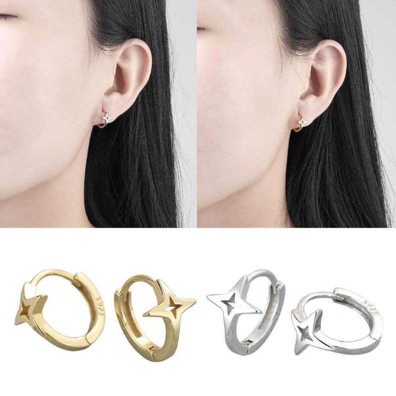 Khuyên Tai Móc Chéo Nhỏ Bằng Đồng Tinh Tế Thời Trang Cho Nữ