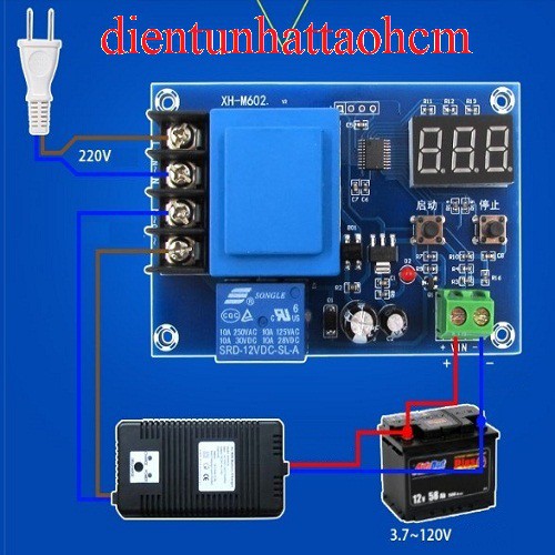 MẠCH SẠC ẮC QUY TỰ NGẮT 6V - 100V- XH-M602