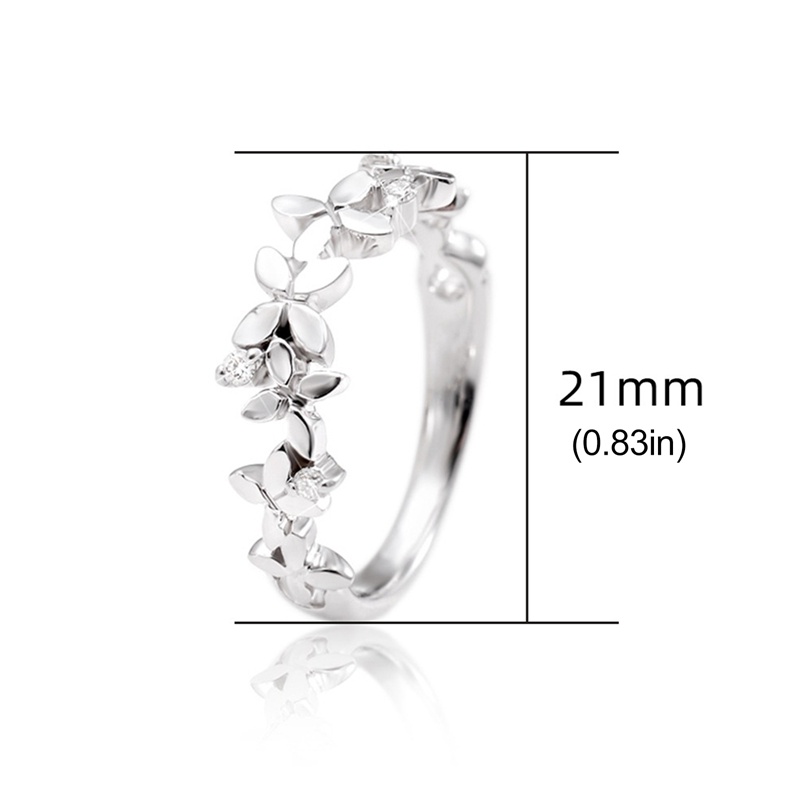 Nhẫn Hình Hoa Màu Bạc/Vàng Hồng Thời Trang Cho Nữ