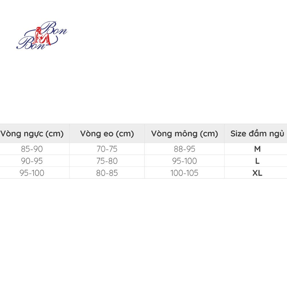 Đầm ngủ thun lưới, cổ chữ V xẻ sâu Bon Bon - IL9193