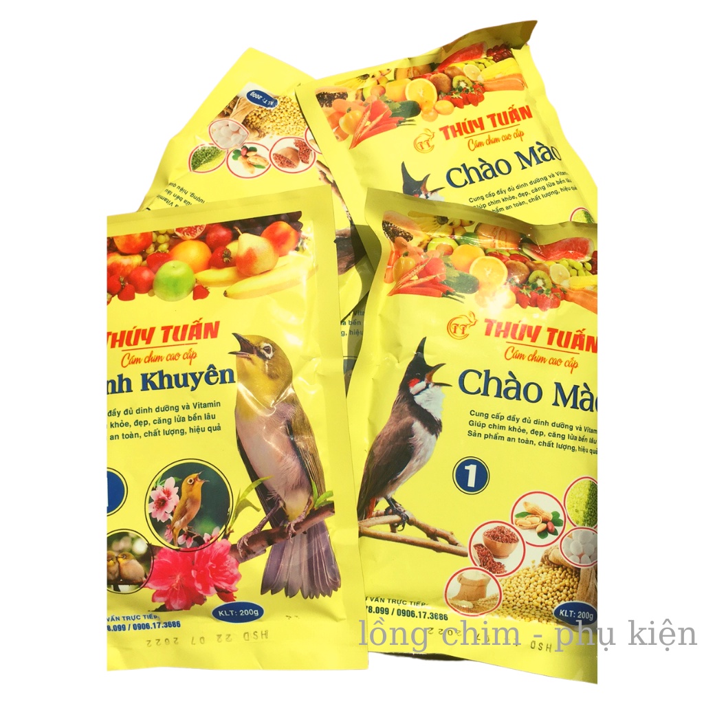 Cám chim chào mào Thúy Tuấn số 1 cao cấp 200gram - Cám chim Chào mào cao cấp số 1 giá rẻ chất lượng