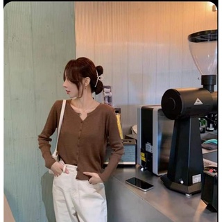 Áo cardigan len hàn cúc dọc A3098