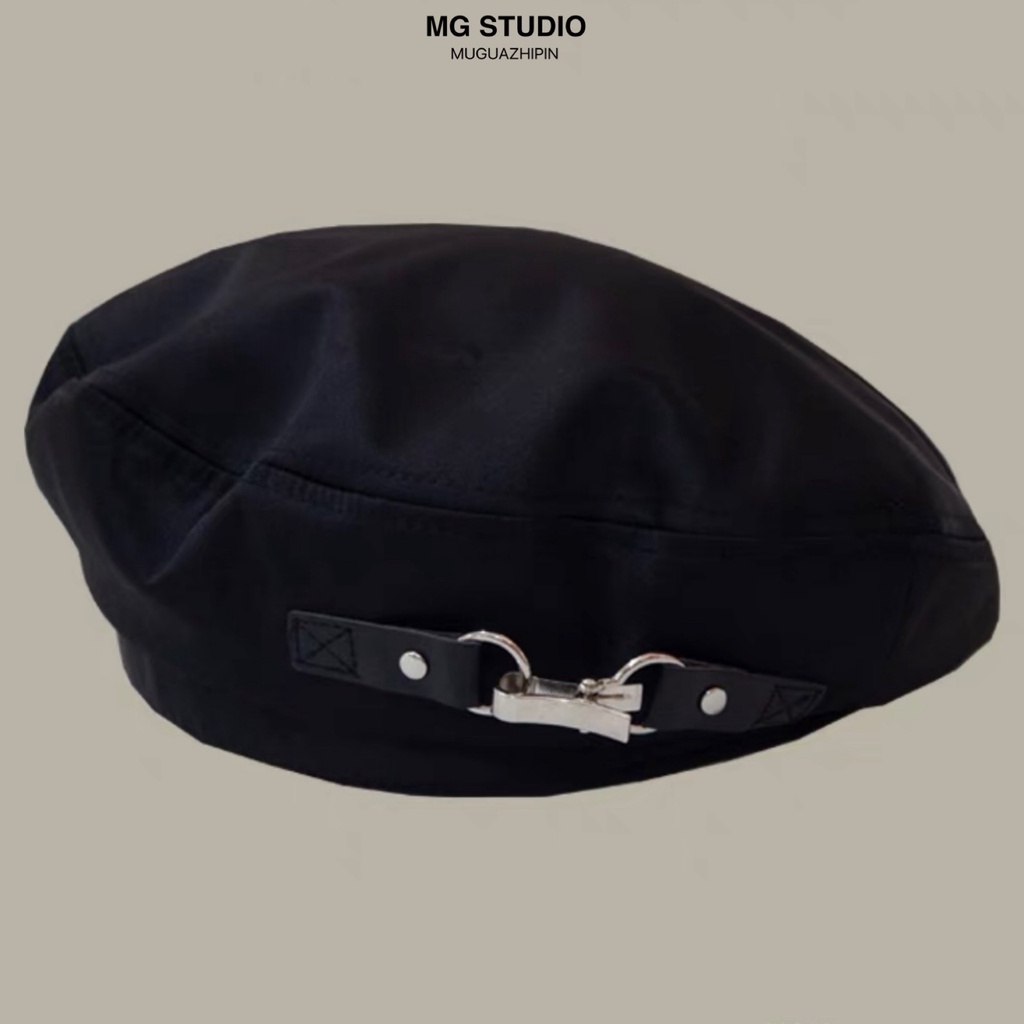 Mũ beret MG STUDIO thiết kế khóa cài kim loại thời trang