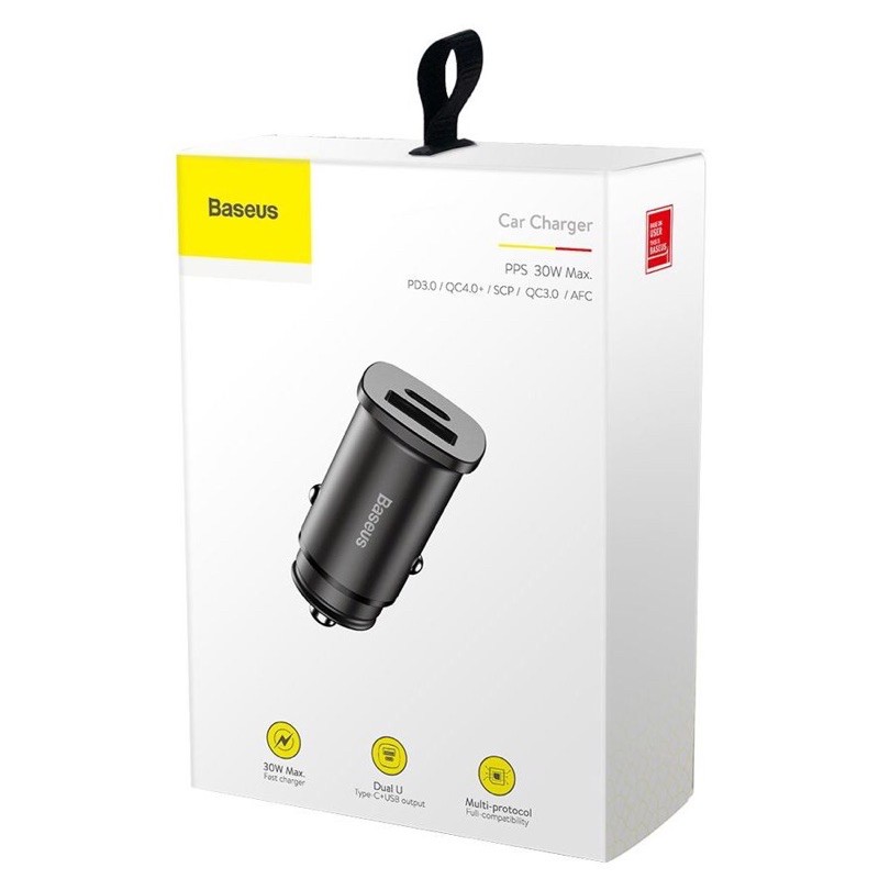 ✅TẨU SẠC NHANH ĐA NĂNG DÙNG CHO XE Ô TÔ BASEUS 30W MAX DUAL U TYPE C + USB Car Charger - HÀNG CHÍNH HÃNG