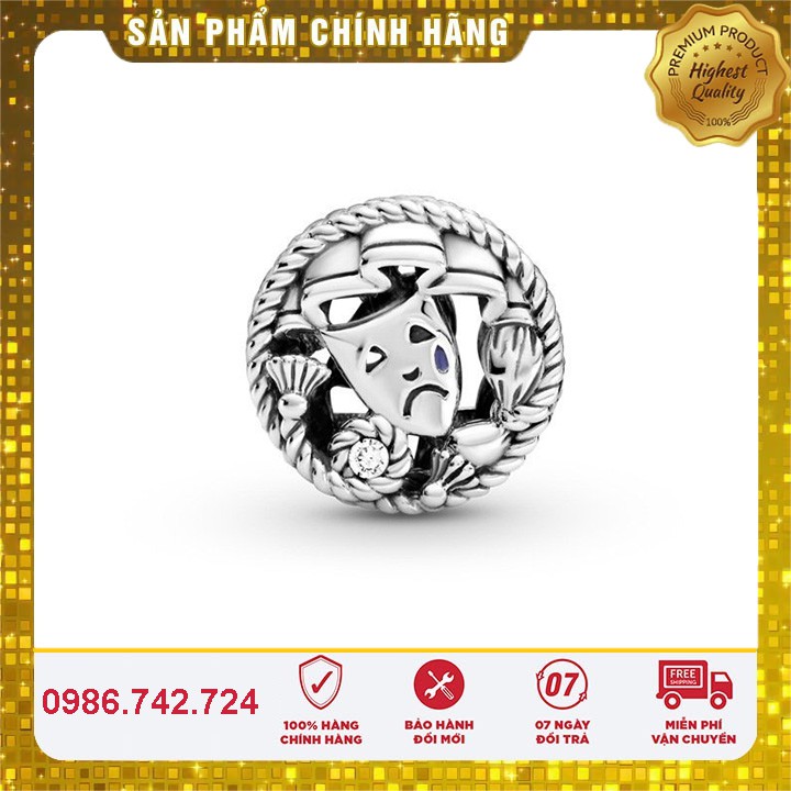 [Hàng cao cấp] Charm Bạc S925 ALE Cao Cấp - Charm bạc xỏ ngang mặt sad - Mã sản phẩm CHARMBAC_DNJ00014