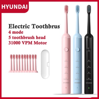 Bàn Chải Đánh Răng Điện HYUNDAI bàn chải điện HD10 IPX7 Chống Thấm Nước cho bé 4 Chế Độ Cho Người Lớn