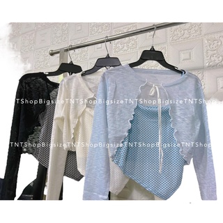 Set áo len caro vạt xéo ảnh thật 100%