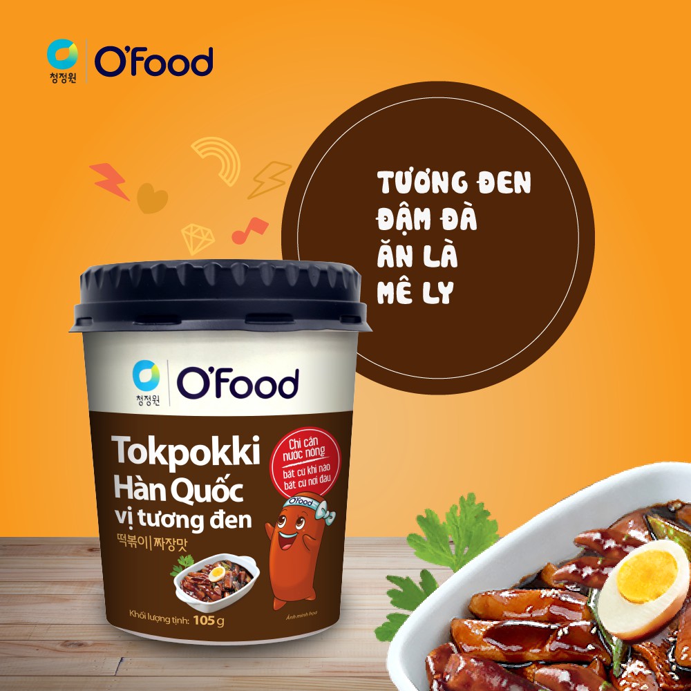 Tokbokki Hàn Quốc O'food ăn liền hộp 105g