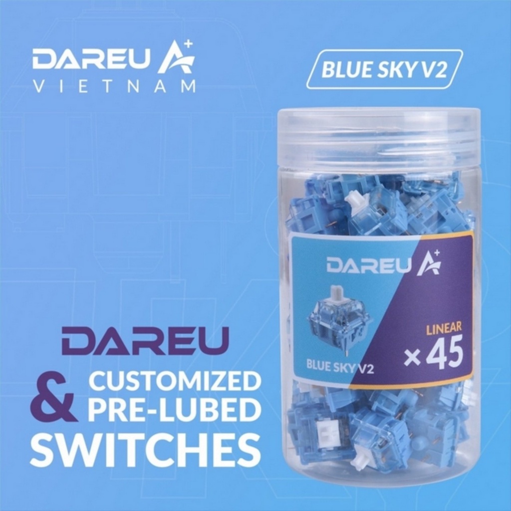 SWTICH chính hãng Dareu Blue Sky V2 (LINEAR) Hotswap Switches /dành cho bàn phím cơ