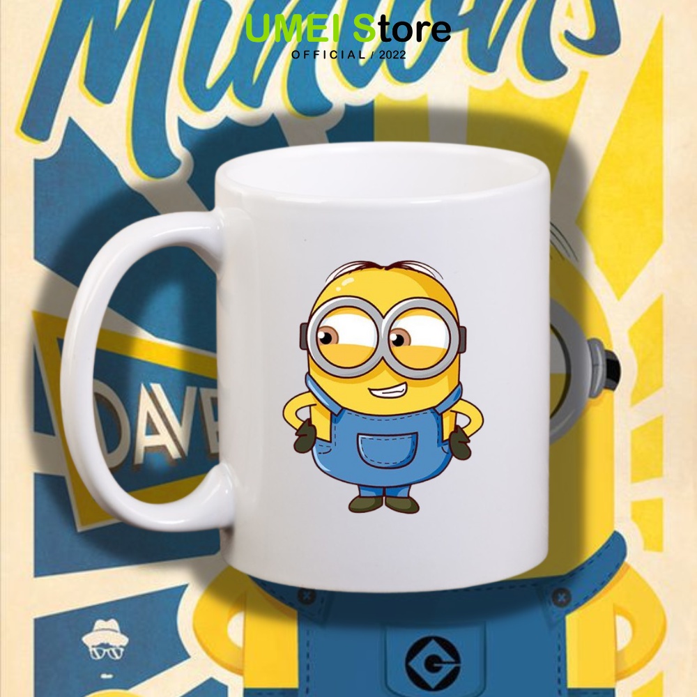 Cốc sứ in hình, cốc Minions dành cho Fans Minions, cốc tráng men dùng làm quà tặng, uống nước hàng ngày