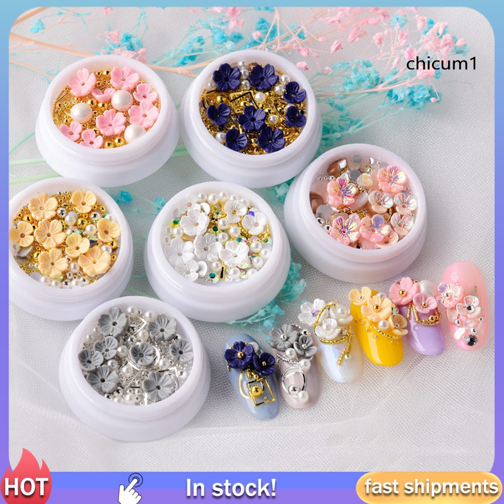 Hộp sequin đính móng trang trí 3D nghệ thuật thời trang