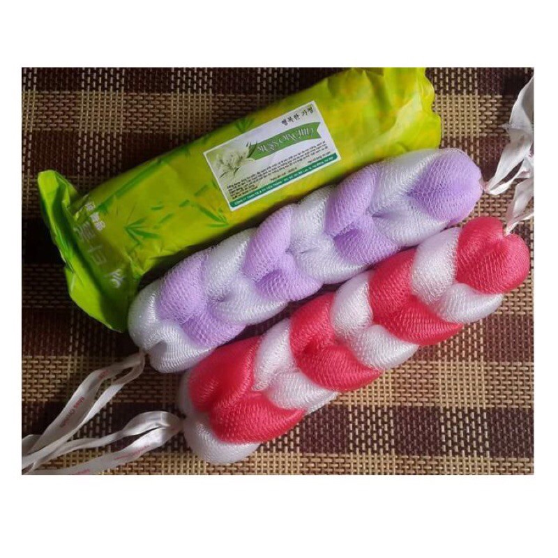 Bông tắm lưới tạo bọt Hàn Quốc miss orchid loại dài