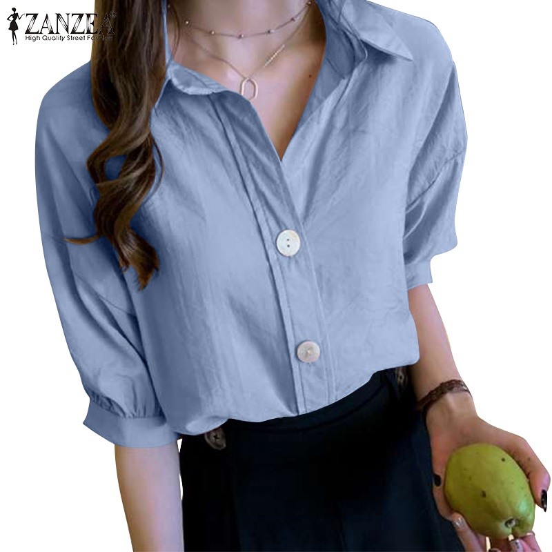 Áo sơ mi Zanzea tay lửng thời trang cho nữ