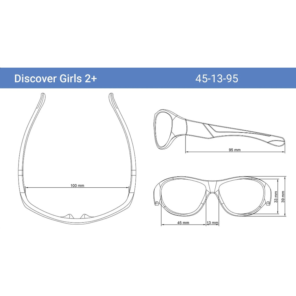 Kính mát trẻ em Real shades chống vỡ - chống tia UV mẫu Discover cho bé 2t+ - 7t+